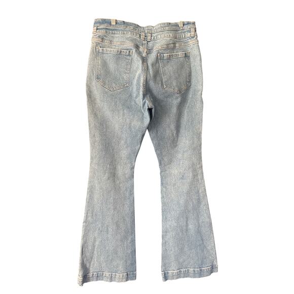 FRAME Double Button Flare Jeans Light Wash – Size 33 NWT - Picture 8 of 8